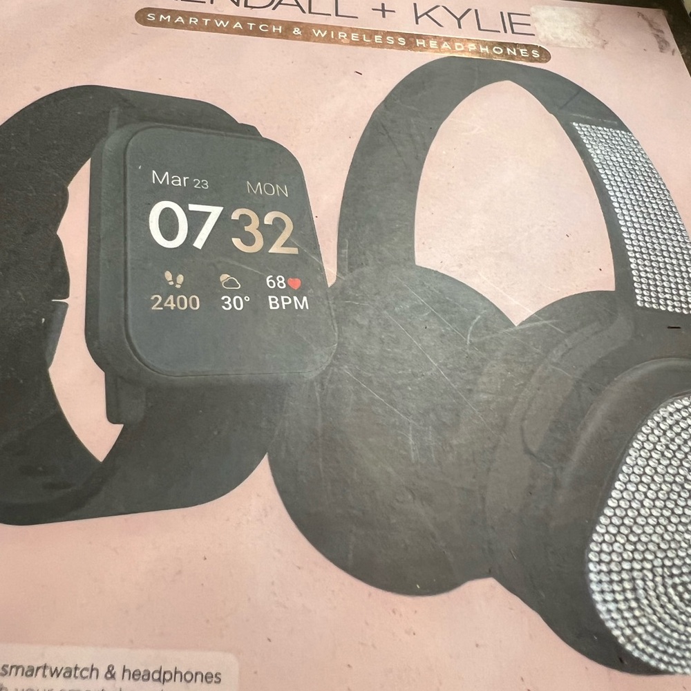 Kendall & Kylie Black and Silver Over-Ear Headphones